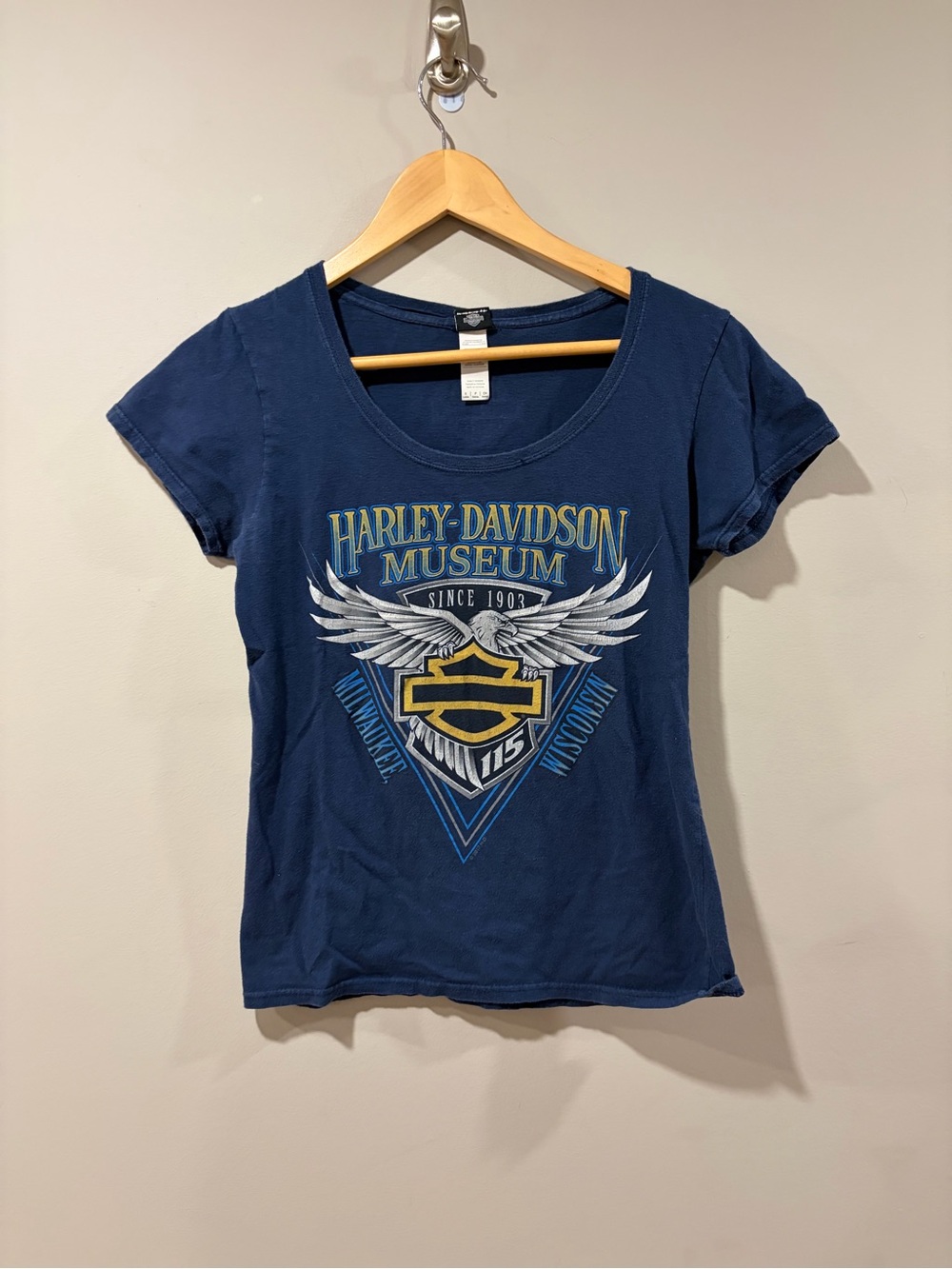 Harley-Davidson Museum Milwaukee Women’s Graphic T-Shirt Blue